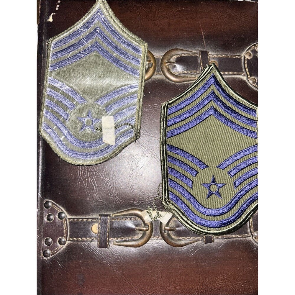 USAF Chief Master Sergeant Chevron Rank Insignia Embroidery Color Pair Green